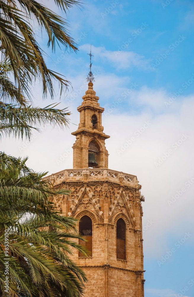 Tower Miguelete or Mikalet (El Miguelete) - symbol of the city of Valencia in Spain