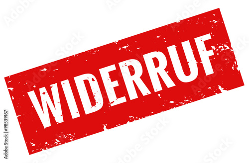 Widerruf Stempel rot