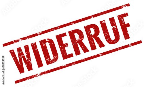 Widerruf Stempel rot
