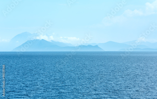 Sea summer view from ferry (Greece)