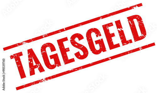 Tagesgeld Stempel rot
