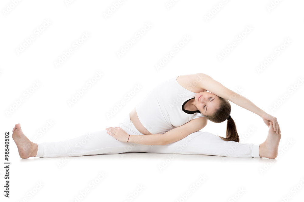 Naklejka premium Prenatal Yoga, Upavishtha Konasana