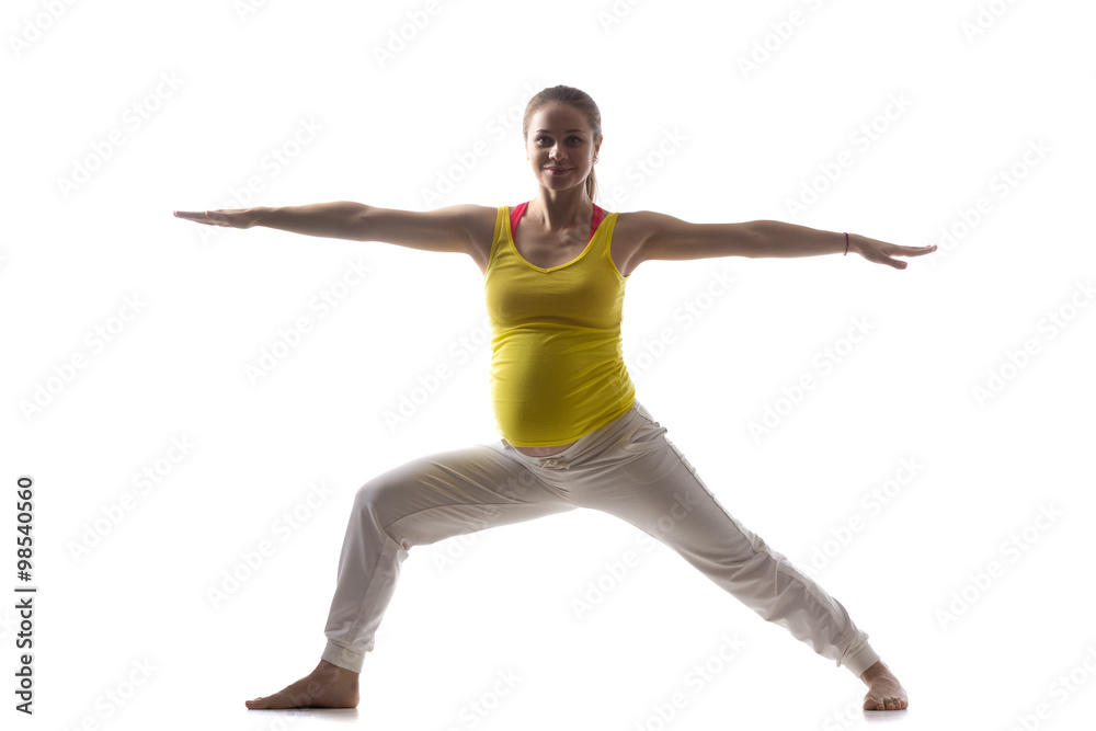 Obraz premium Prenatal Yoga, Virabhadrasana 2