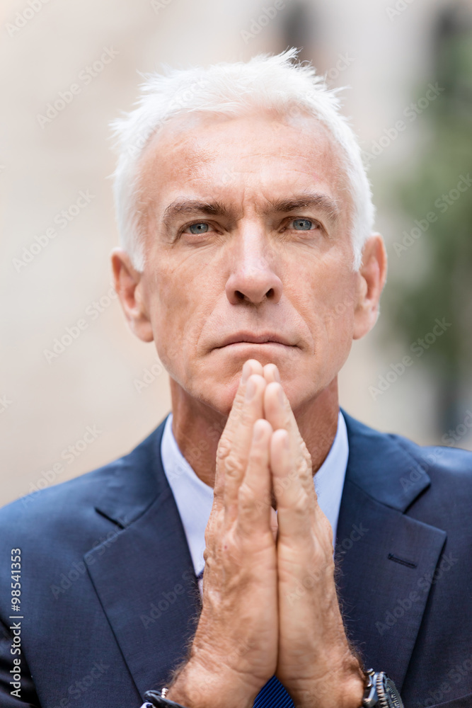 Portrait of confident businessman outdoors Portrait of confident businessman outdoors