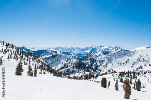 Snowy Riges behind Hidden Peak photo