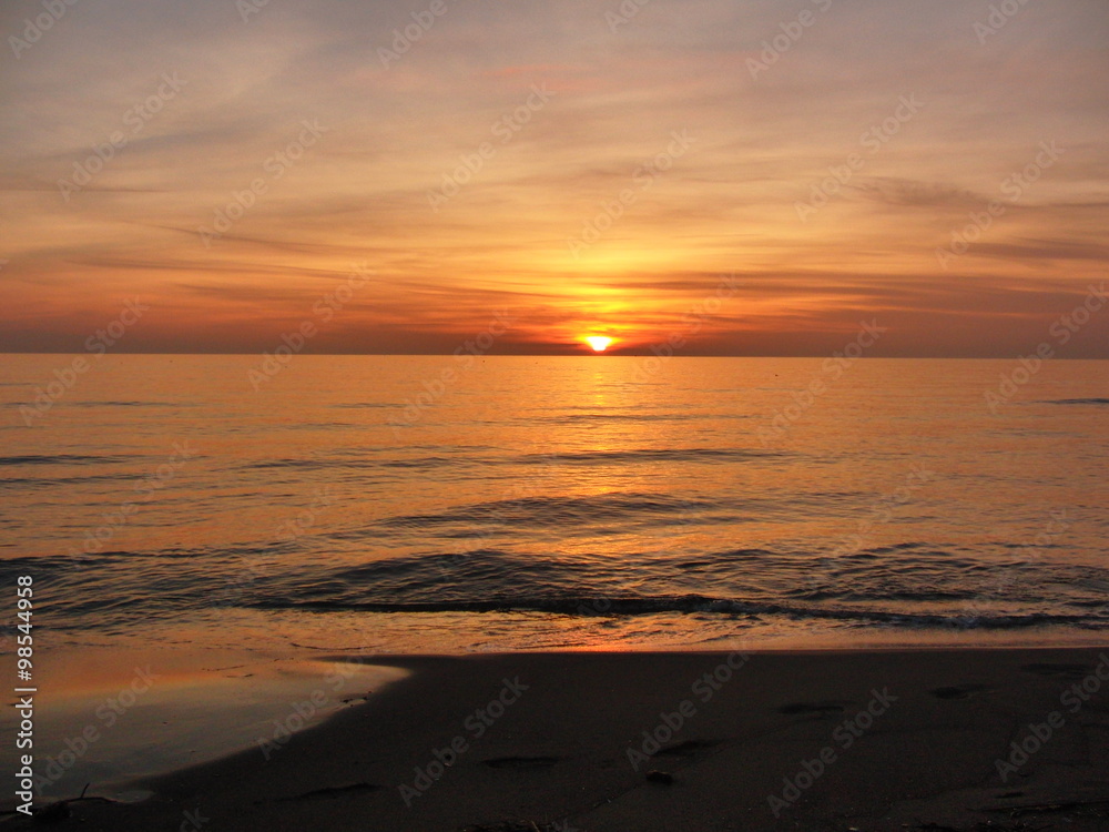 Obraz premium Sonnenuntergang am Meer