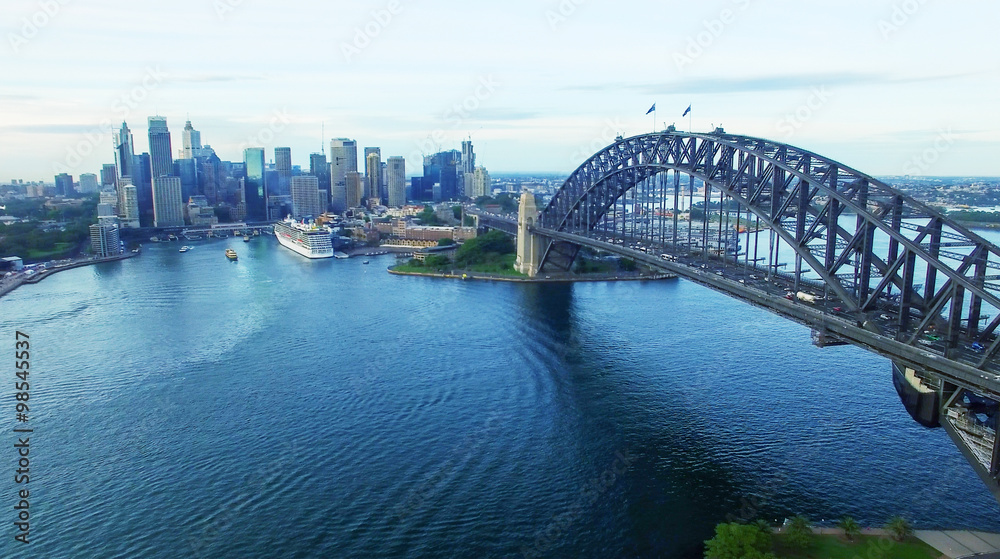 Naklejka premium Beautiful aerial view of Sydney skyline