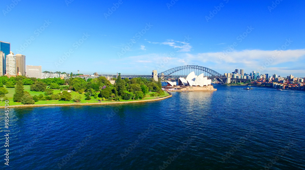 Sydney Harbour, aerial view from helicopter