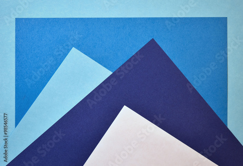 blue paper mountain peaks