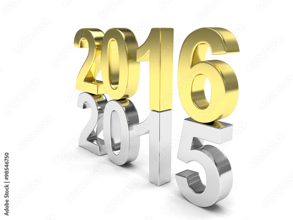 2015-2016 change new year 2016 isolated 2015-2016 change new year 2016 isolated