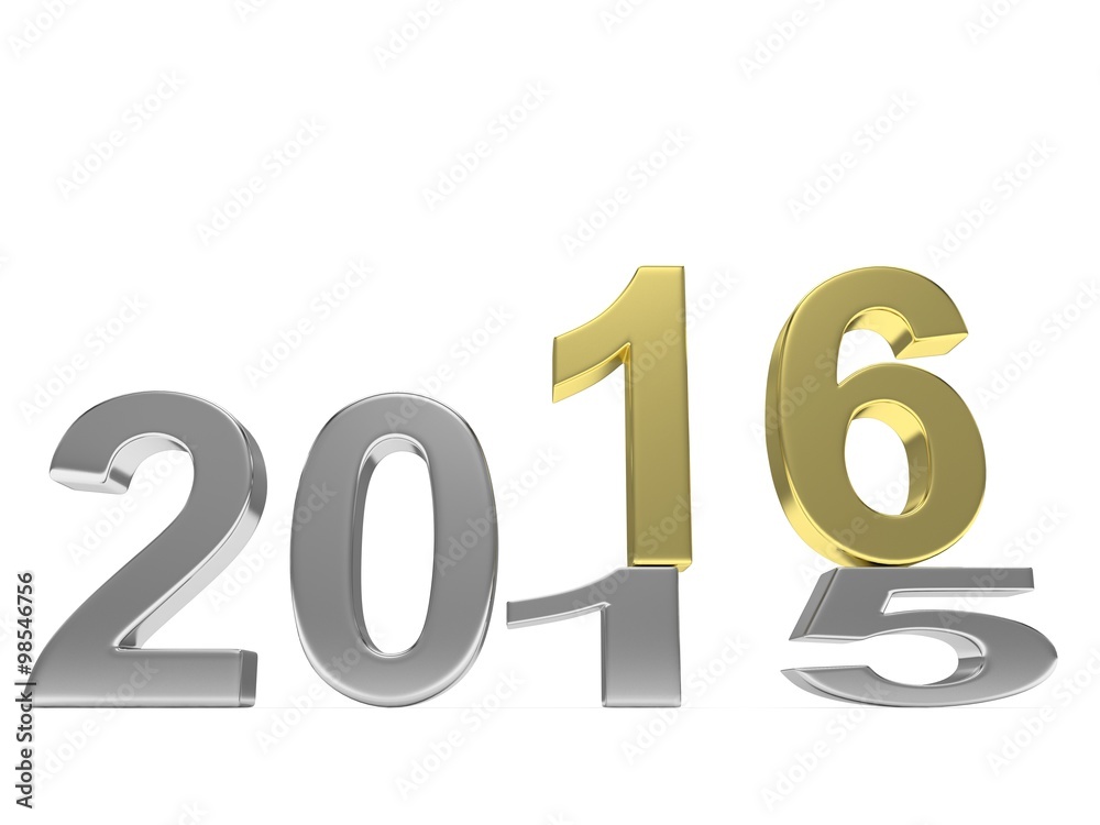 2015-2016 change new year 2016 isolated 2015-2016 change new year 2016 isolated