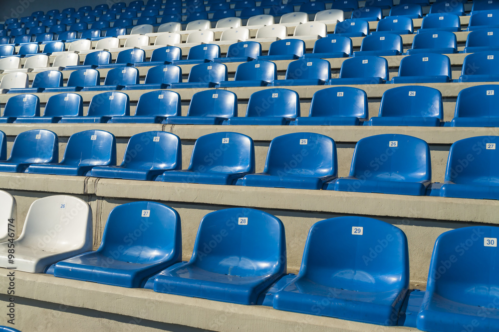Naklejka premium Puste trybuny - Miejsca na stadionie