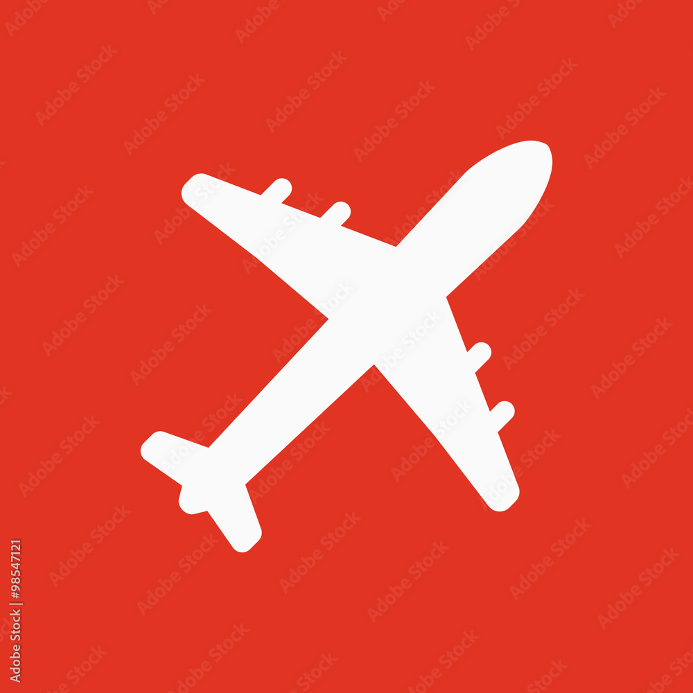 Obraz premium The plane icon. Travel symbol. Flat