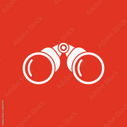 The binoculars icon. Search symbol. Flat