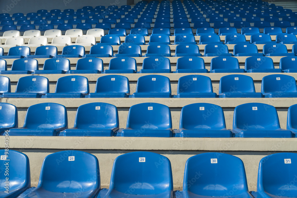 Empty bleachers - Stadium seats Empty bleachers - Stadium seats