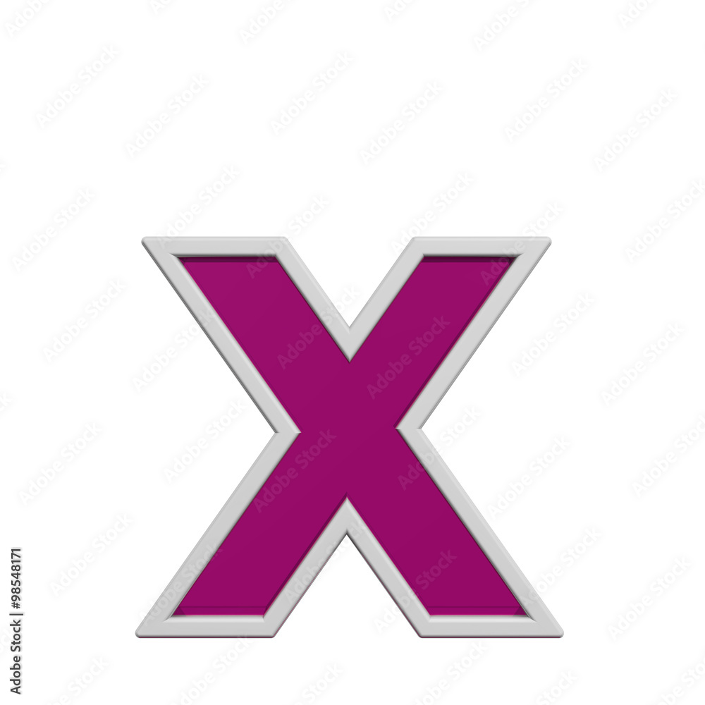 One lower case letter from pink glass with white frame alphabet set, isolated on white. Computer generated 3D photo rendering. One lower case letter from pink glass with white frame alphabet set, isolated on white. Computer generated 3D photo rendering.