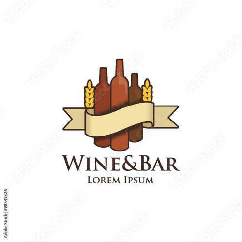 Wine Emblem Logo