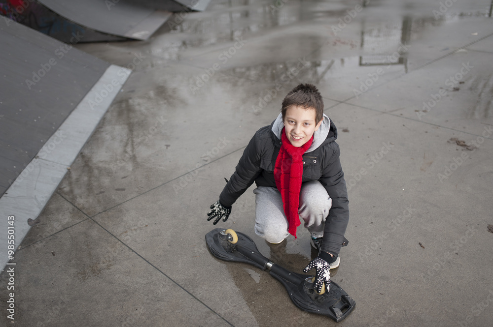 Boy at skate park Boy at skate park