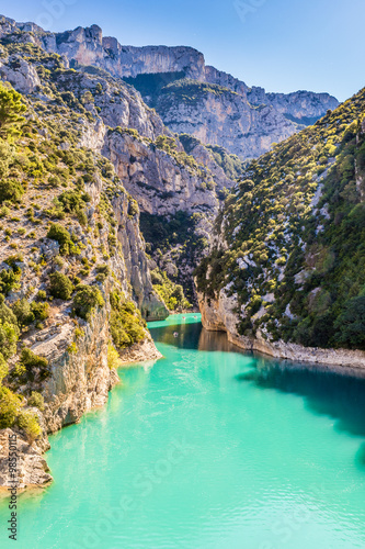 Leinwand Poster Gorges Du Verdon Canyon Between Two Cliffs-,France