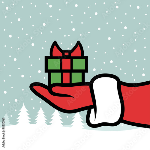 Wallpaper Mural Santa Claus giving a gift Torontodigital.ca