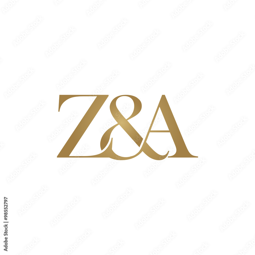 Fototapeta premium Z&A Initial logo. Ampersand monogram logo