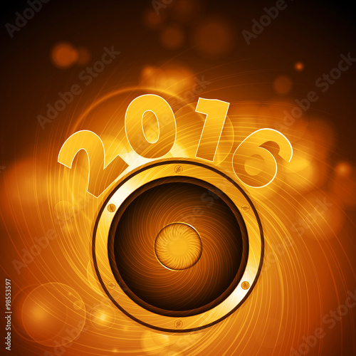 Golden loudspeaker 2016 background