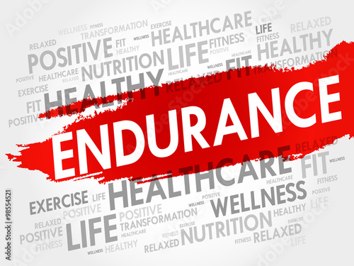 ENDURANCE word cloud, fitness, sport, health concept