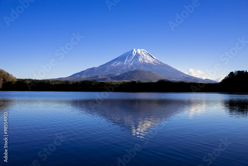 精進湖より富士山