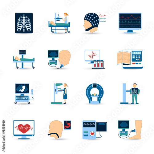 Medical Examination Icons Set 