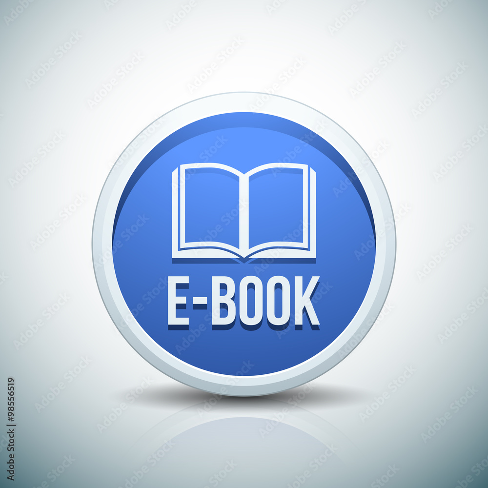 E-book button illustration sign