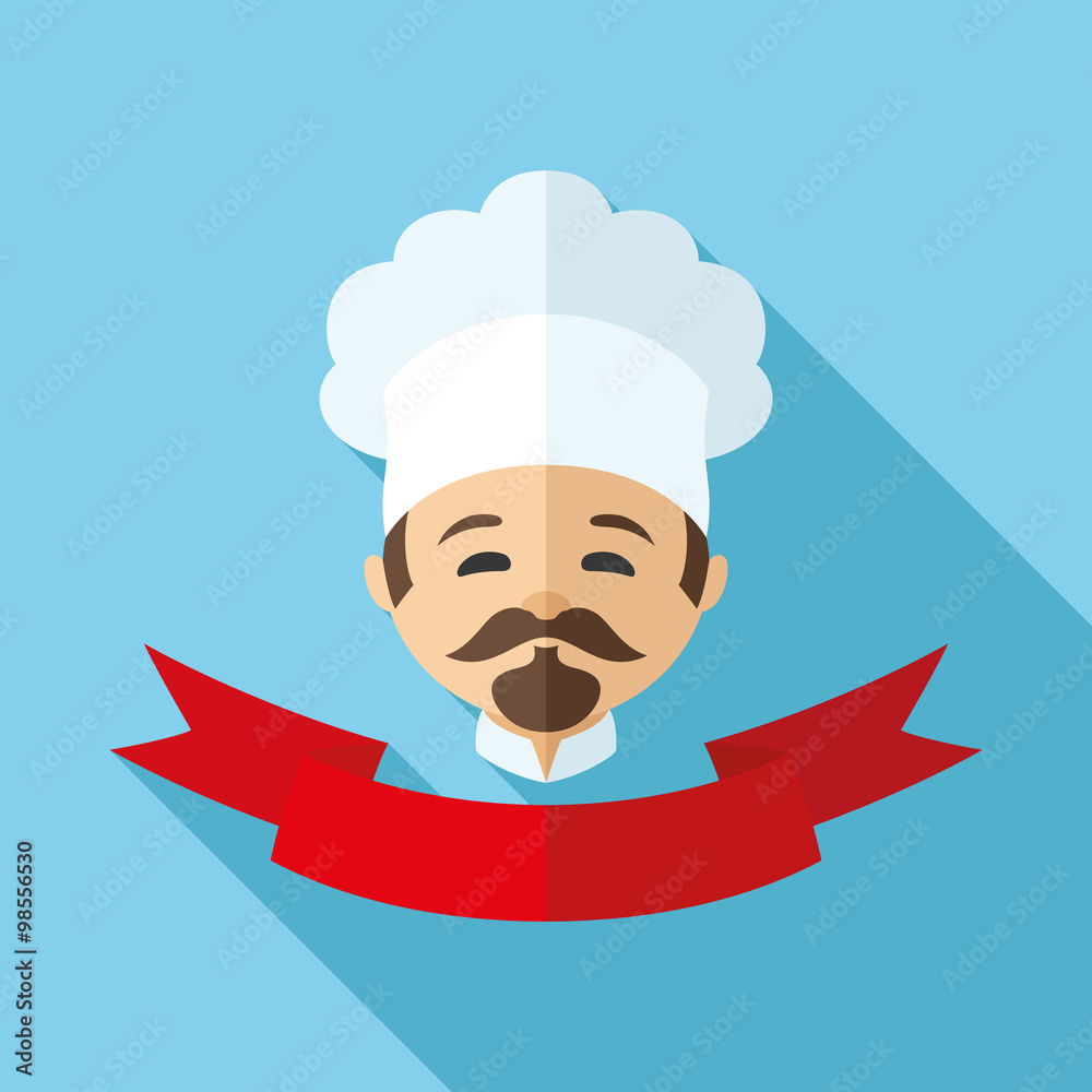 Cook and red ribbon background with space for text. Cook and red ribbon background with space for text.