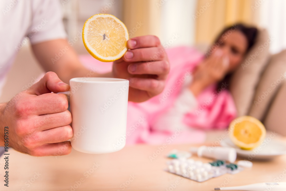 Young illness woman Young illness woman