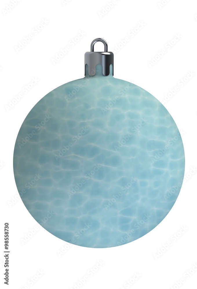 still water texture christmas ball isolated on white background still water texture christmas ball isolated on white background