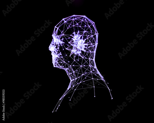 Digital illustration of human head
