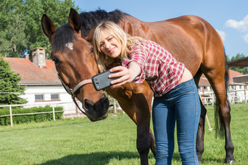 girl taking a selfie
