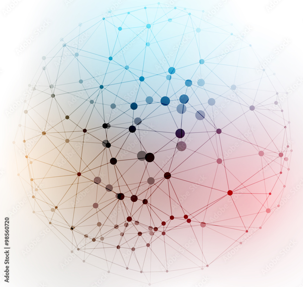 Abstract globe with low poly connected dot and lines Abstract globe with low poly connected dot and lines