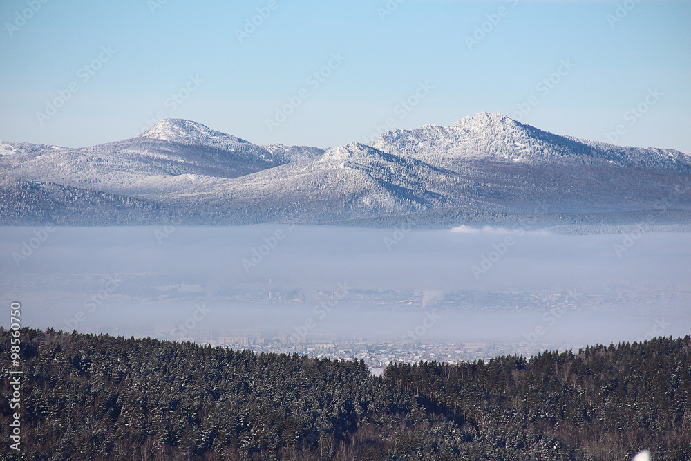 winter mountain view