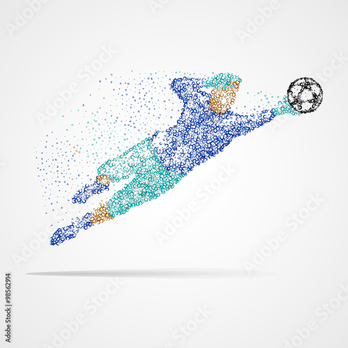 Football, soccer, goalkeeper
