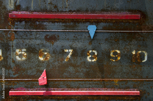 Obraz na plátně score tell board metal old
