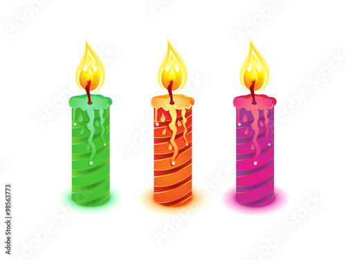 artistic detailed colorful candles