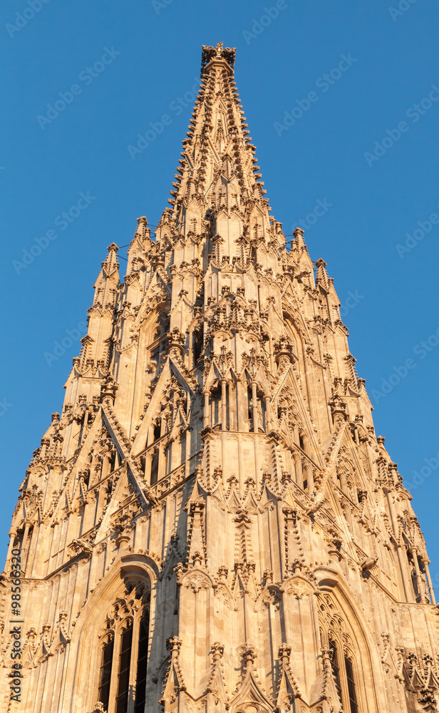 Spire of St. Stephen Cathedral. Vienna, Austria