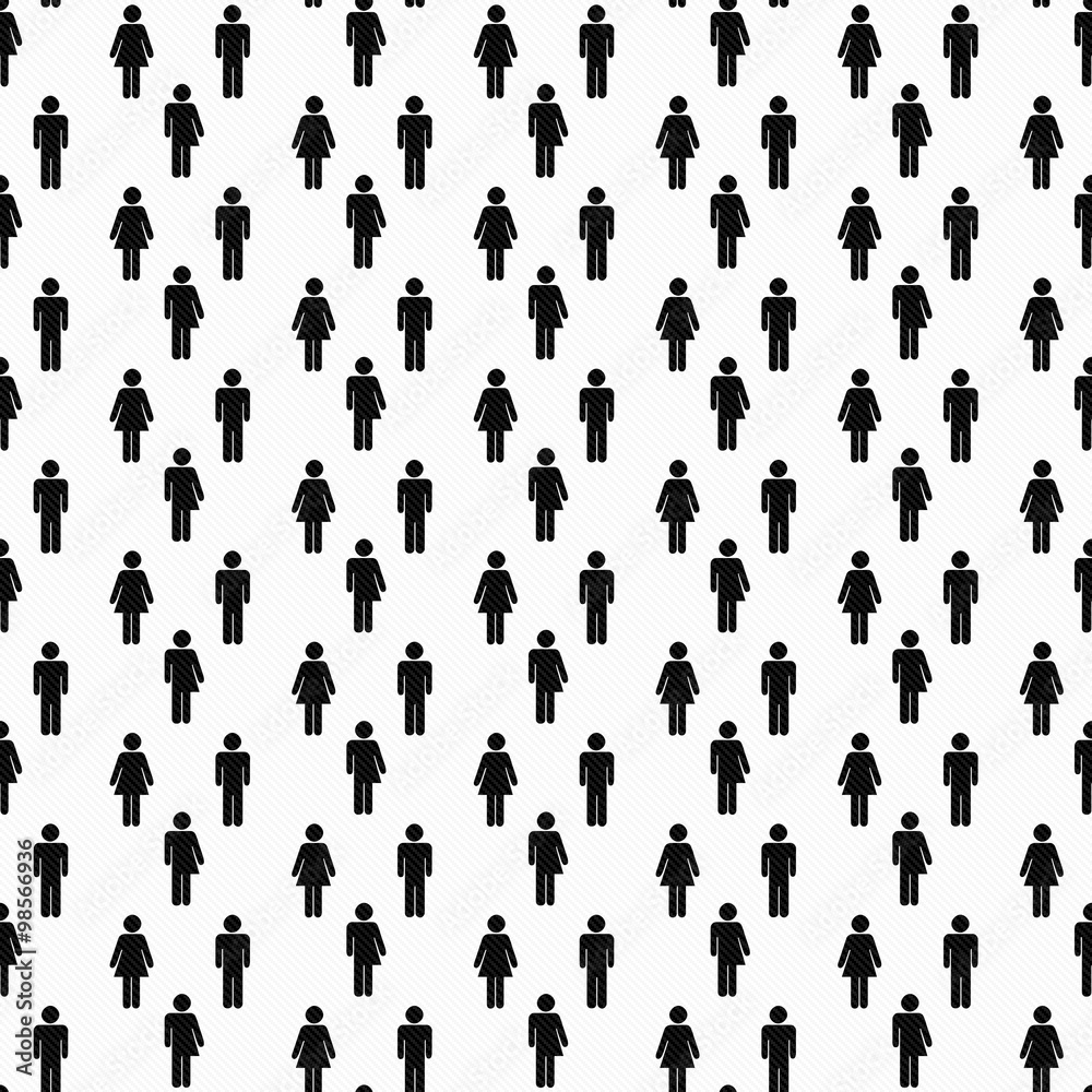 Black and White Transgender, Man and Woman Symbol Tile Pattern R Black and White Transgender, Man and Woman Symbol Tile Pattern R