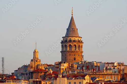 Galata Tower in Istanbul, Turkey. photo