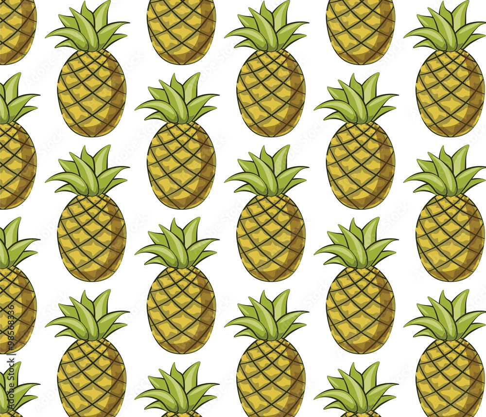 Pineapple pattern. Vector Pineapple pattern. Vector