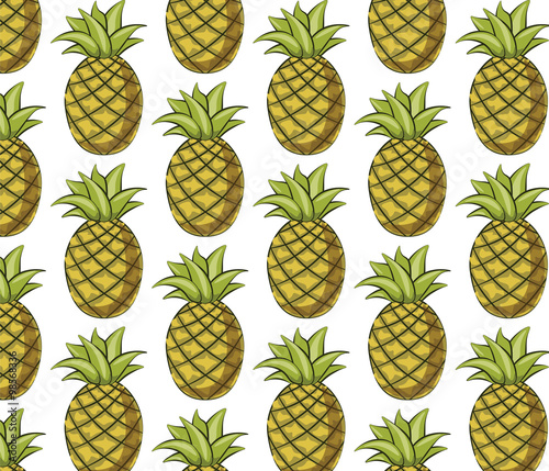 Pineapple pattern. Vector