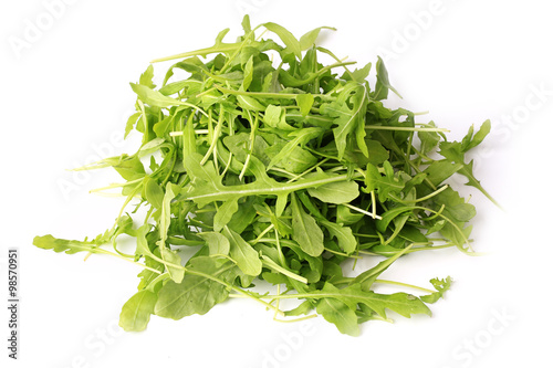 arugula salad isolated on white background healthy lifestyle, green eco life diet