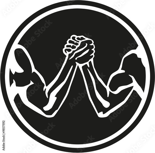 Arm wrestling emblem