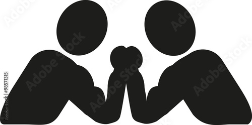 Arm wrestling pictogram