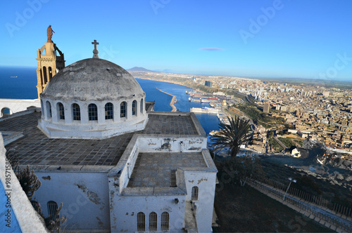 Oran city in Algeria with Santa Cruz church photo