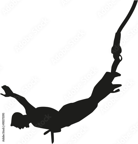 Bungee jumping man